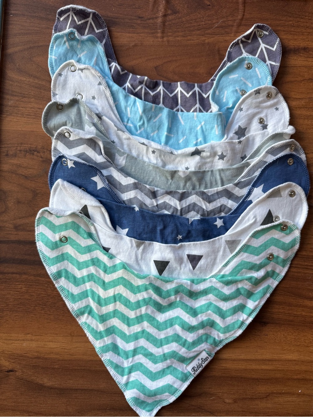 Bandana Bib Bundle - Mint/Blue/Grey Multi-Pack